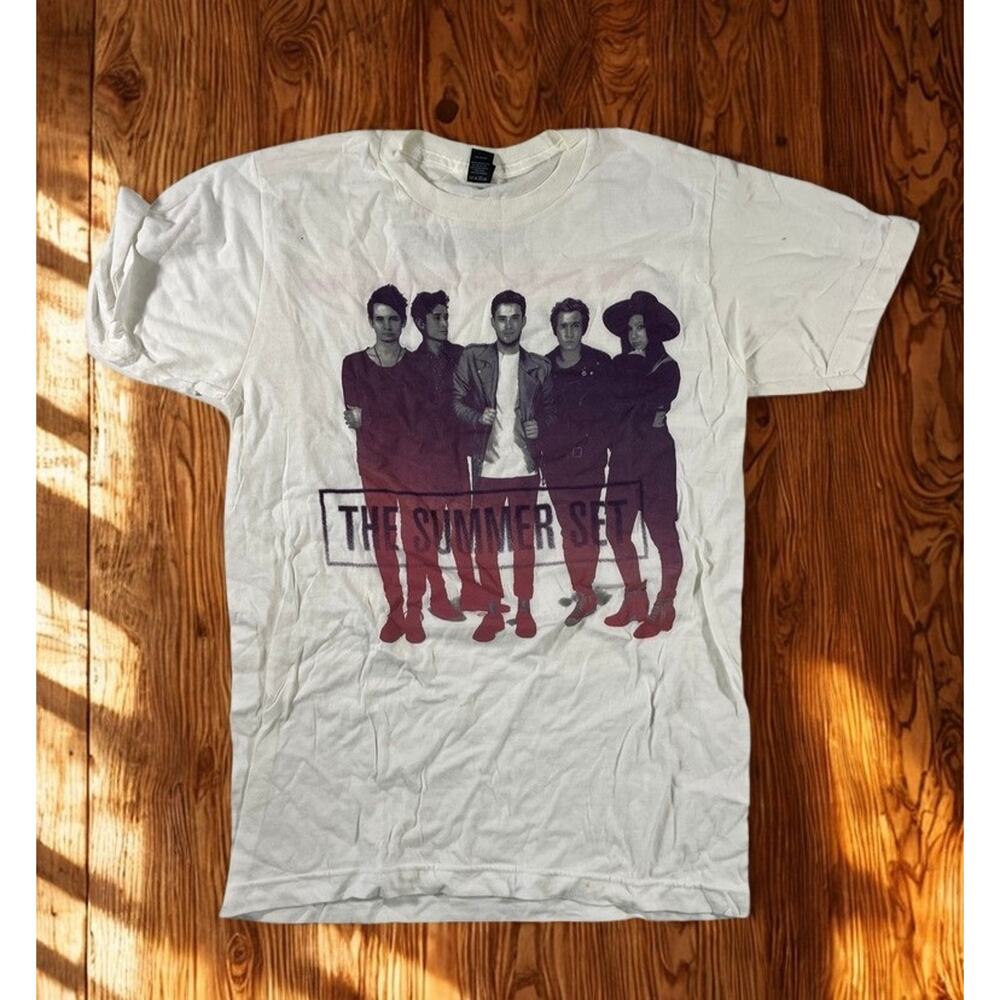The Summer Set The Stories For Monday Tour T-Shirt Men’s S White Band Tee